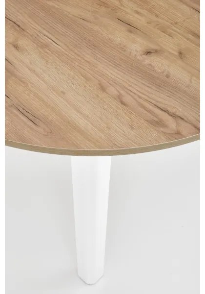 Masă de dining CALMIO, stejar craft/alb