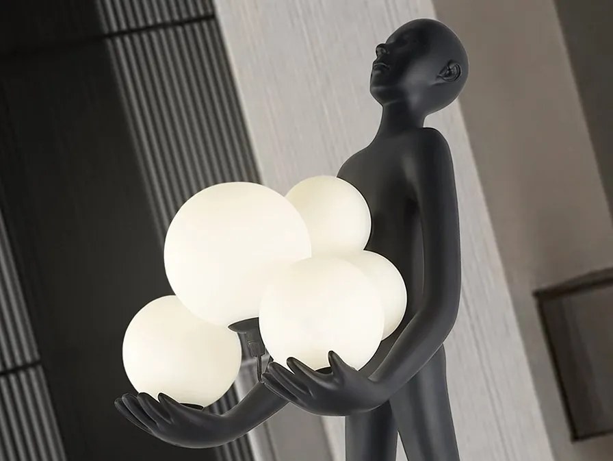 Figurina decorativa / Lampa de masa design lux La Carga