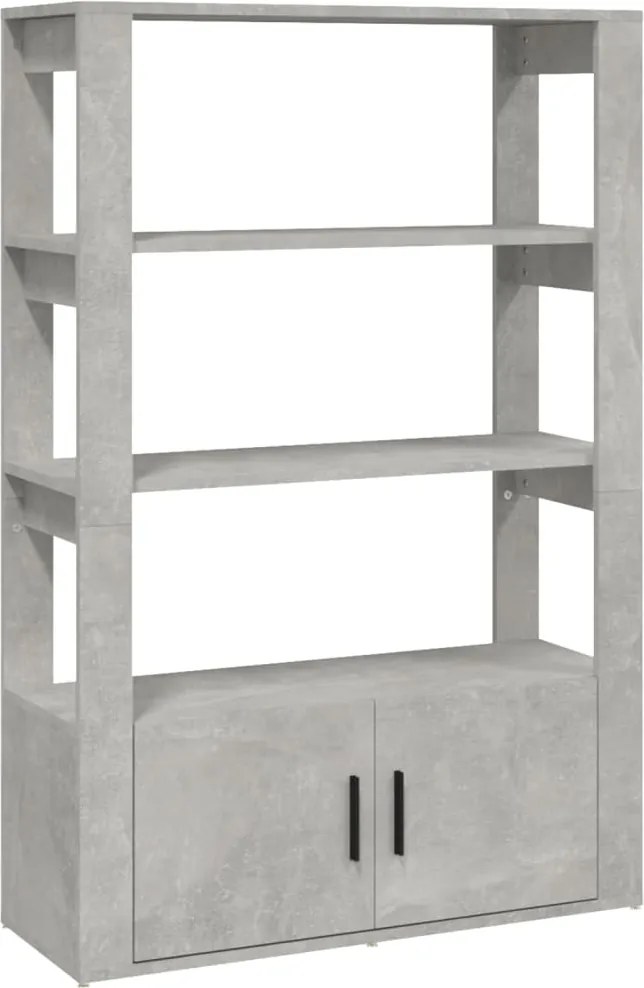 vidaXL Servantă, gri beton, 80x30x119,5 cm, lemn prelucrat