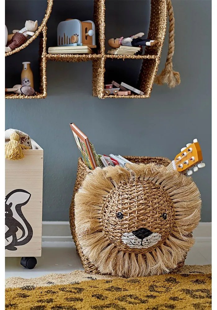 Coș de jucării pentru copii în culoare naturală din răchită 52x32x36 cm Harrison – Bloomingville Mini