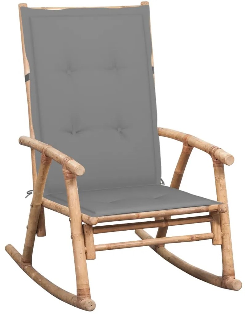 3063904 vidaXL Scaun balansoar cu pernă, bambus
