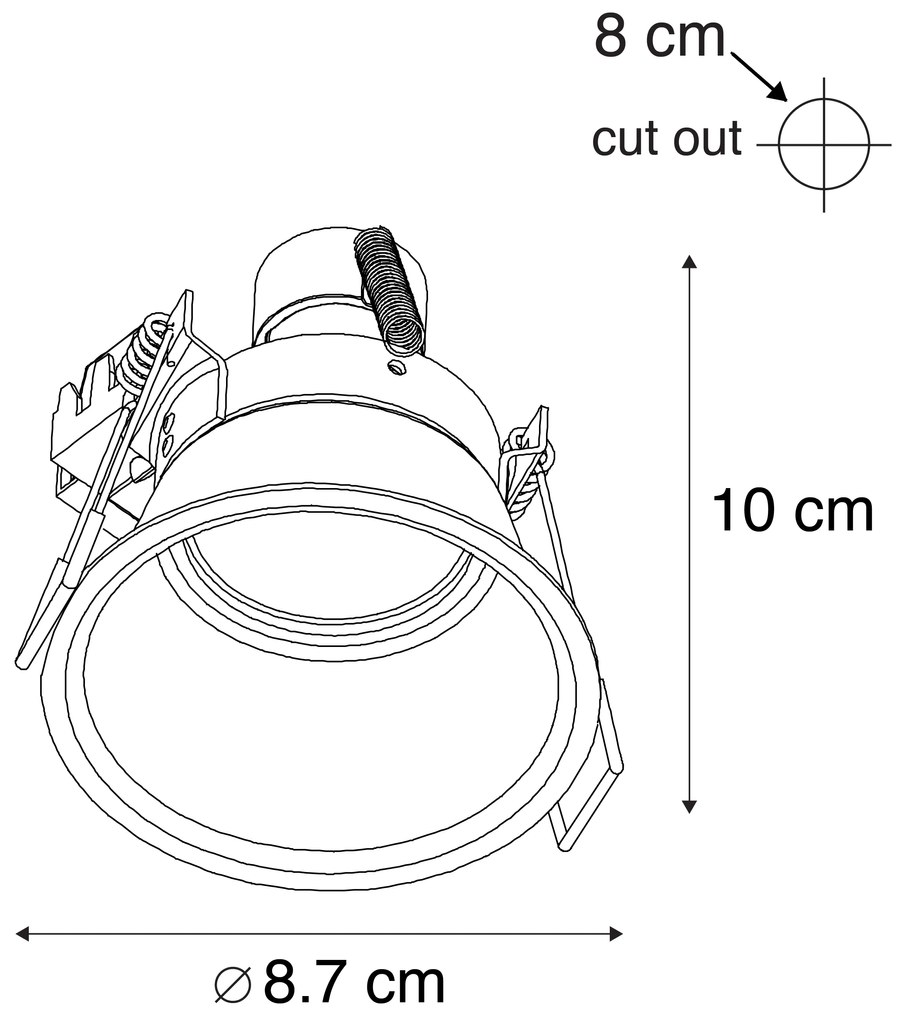 Set de 6 spoturi încastrate moderne aurii - Dept