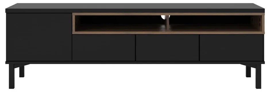 Comodă TV neagră 156x48x48 cm Roomers – Tvilum