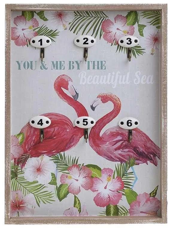 Suport de chei din lemn Flamingo 26 x 35 cm