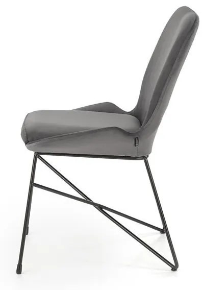 Scaun K454 catifea gri – H83 cm