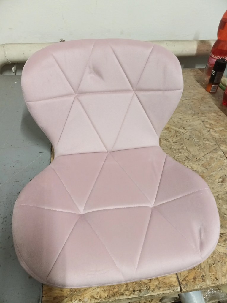OFERTA Scaun de birou roz pudra AVOLA VELVET II. calitate