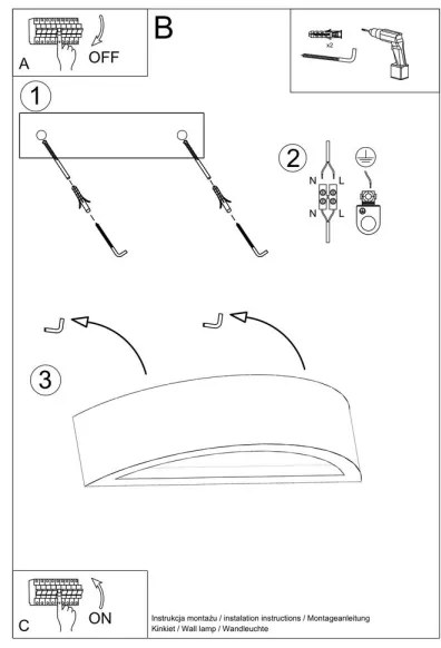Aplică ATENA 1xE27/60W/230V beton Sollux SL.0994