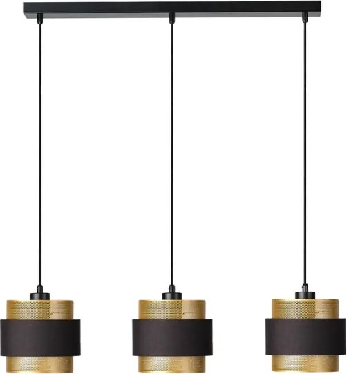 Osram - Candelabru suspendat pe cablu DECOR HORNET 3xE27/10W/230V negru/auriu