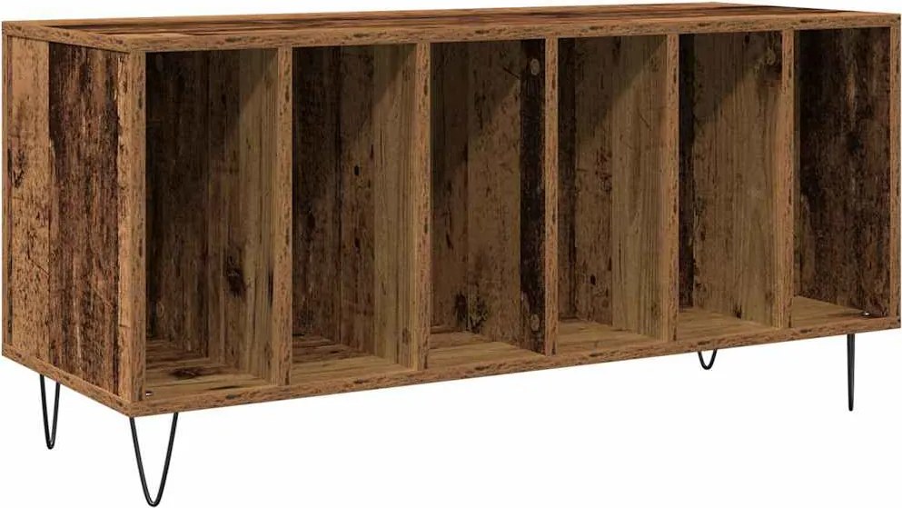 vidaXL Dulap pentru discuri de vinil Lemn vechi 100 x 38 x 48 cm