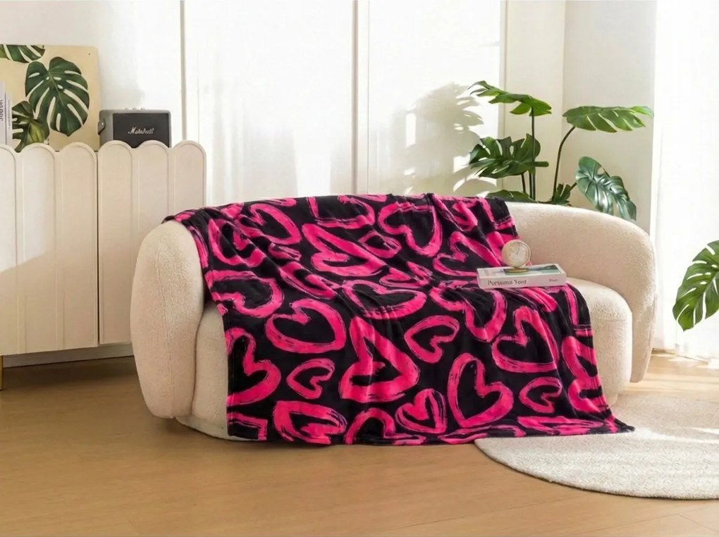 Patura Cocolino AMORYS, roz Dimensiune: 200 x 220 cm