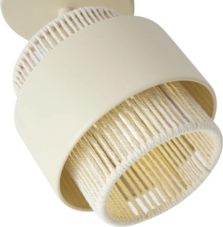 Spot modern bej cu sfoară, rotativ și înclinabil - Kora