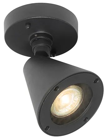 Lampa de perete exterioara moderna neagra IP44 reglabila - Ciara