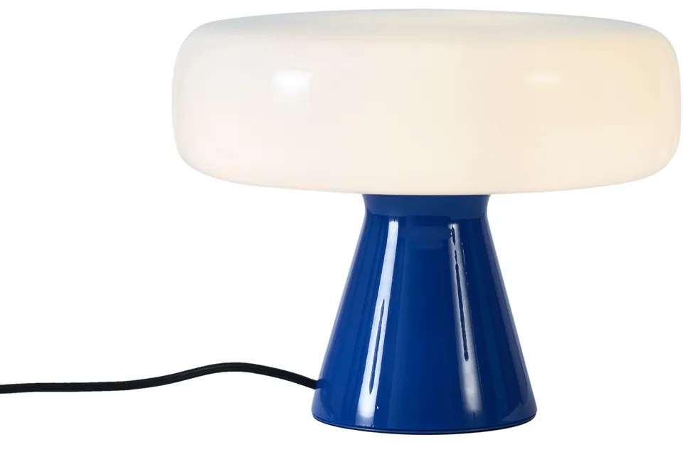 Lampă de masă retro albastră cu alb - Knob