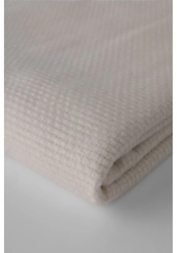 Pled din amestec de bumbac Euromant Zen, 140 x 180 cm, crem