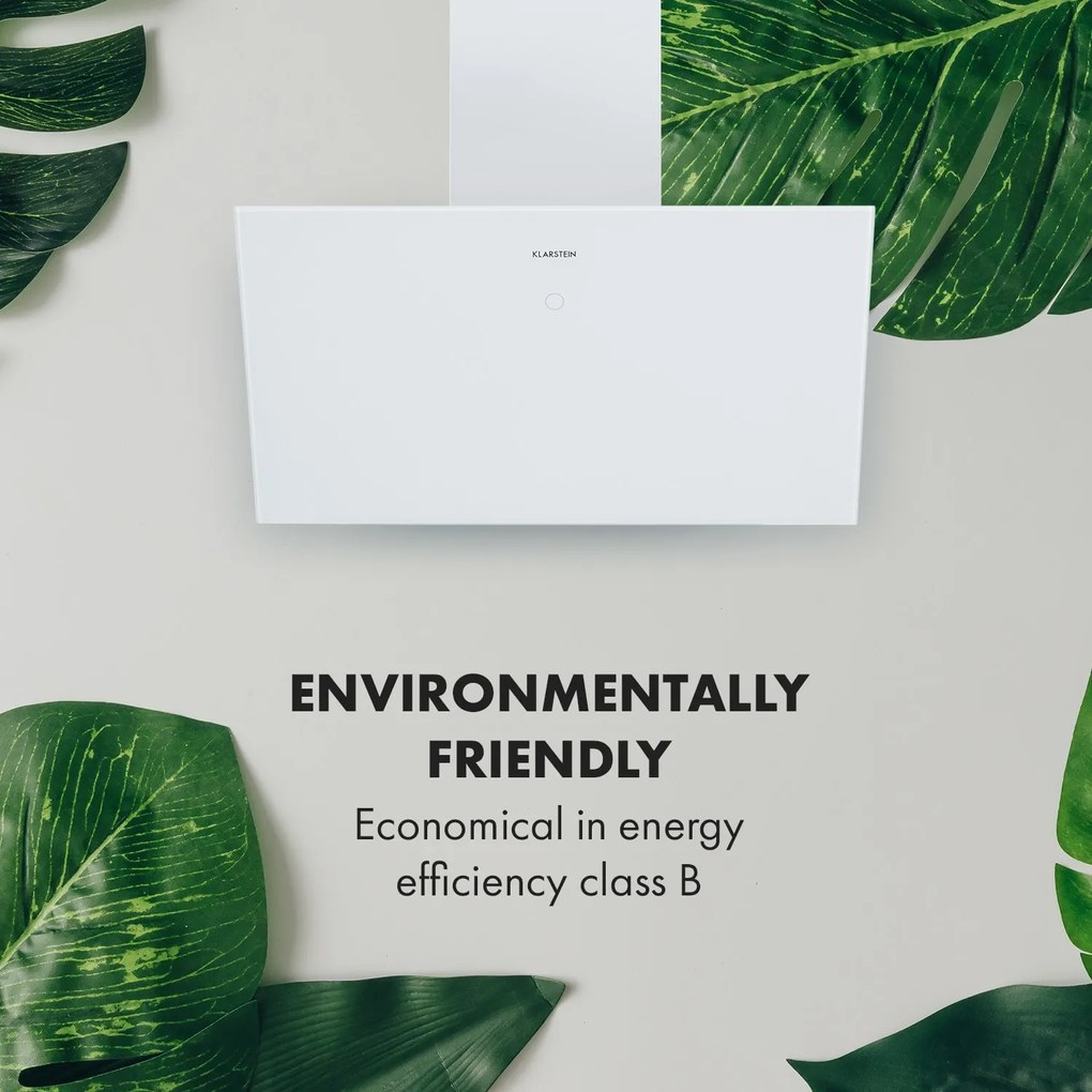 Laurel 60, hotă, 60 cm, putere de extracție 350 m³ / h, LED, ecran tactil, alb