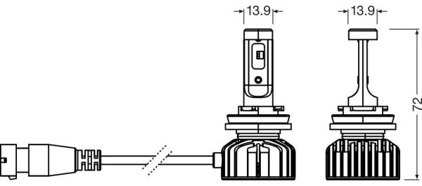 Set 2x becuri LED auto NIGHT BREAKER SMART H16 PGJ19-3/4W/12V 6000K - Osram