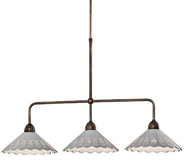Lustra, Pendul rustic fabricat manual 3 brate Fiori di Pizzo 065.25OC