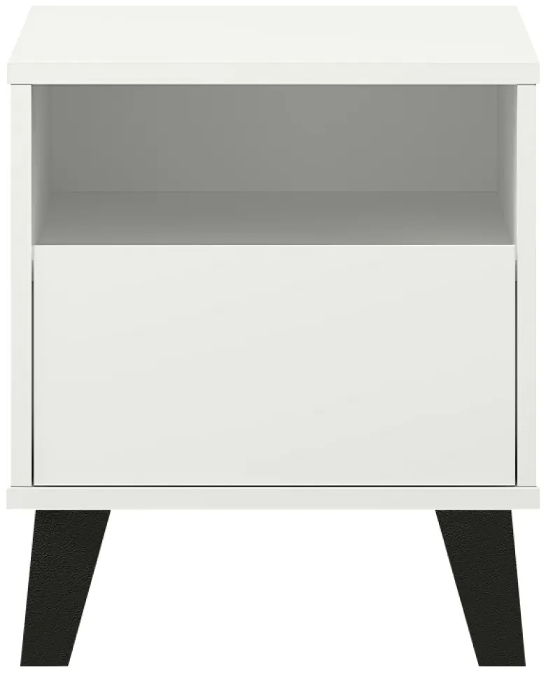 Noptieră BOGAN 1S, albă