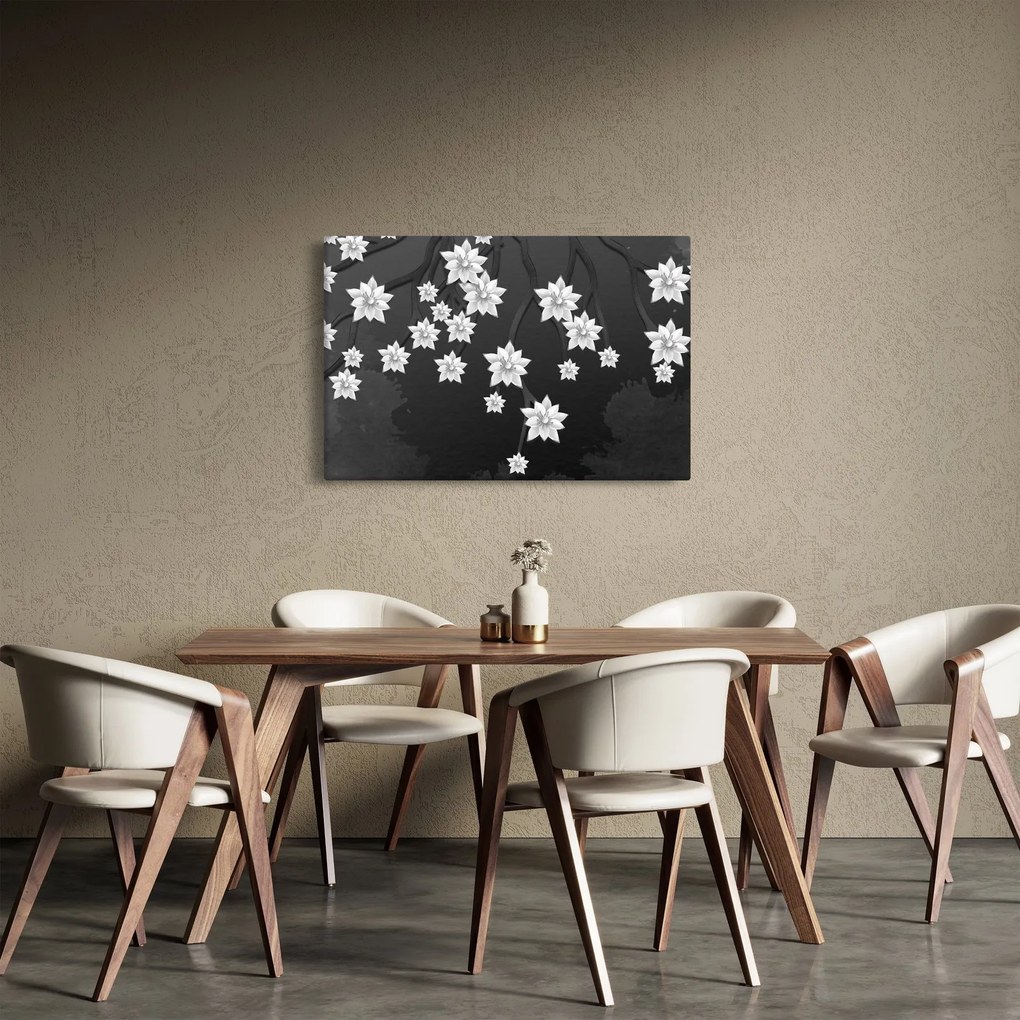 Tablou - Flori pe ramuri (90x60 cm)