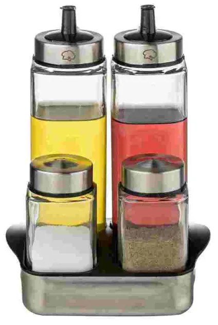 Luigi Ferrero Rome FR-7904R, 270 ml, 5 bucăți, Sticlă, Oțel inoxidabil, Transparent/inox