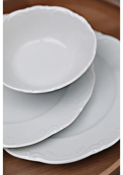 Set de masă 18 piese, alb/porțelan