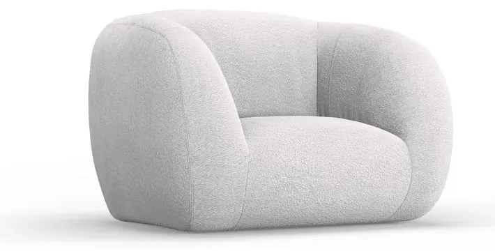 Fotoliu gri deschis cu tapițerie din stofă bouclé Essen – Cosmopolitan Design