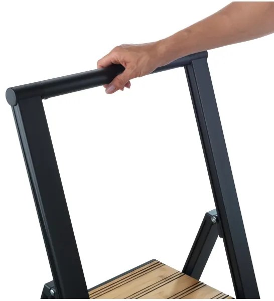 WENKO 50482100 - Scăriță din aluminiu ALU-DESIGN 44x101 cm, negru