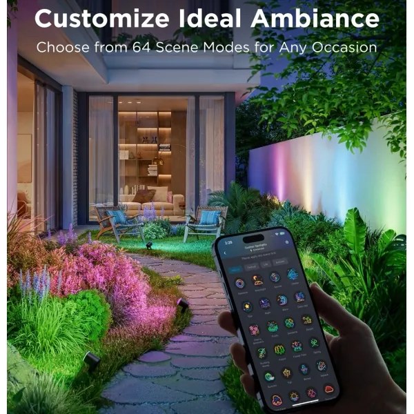 Proiector LED RGBWW dimabil Govee LED/12W/230V IP67 2700-6500K Wi-Fi