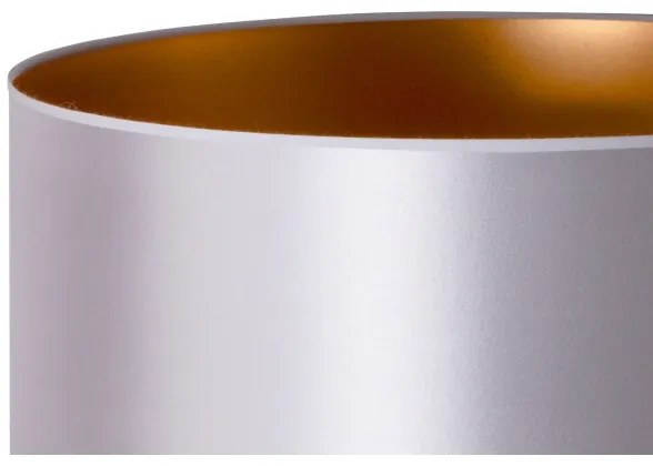 Lampadar Duolla CANNES 1xE27/15W/230V d. 45 cm argintiu/cupru/alb