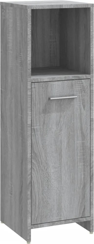 vidaXL Dulap de baie, gri sonoma, 30x30x95 cm, lemn prelucrat