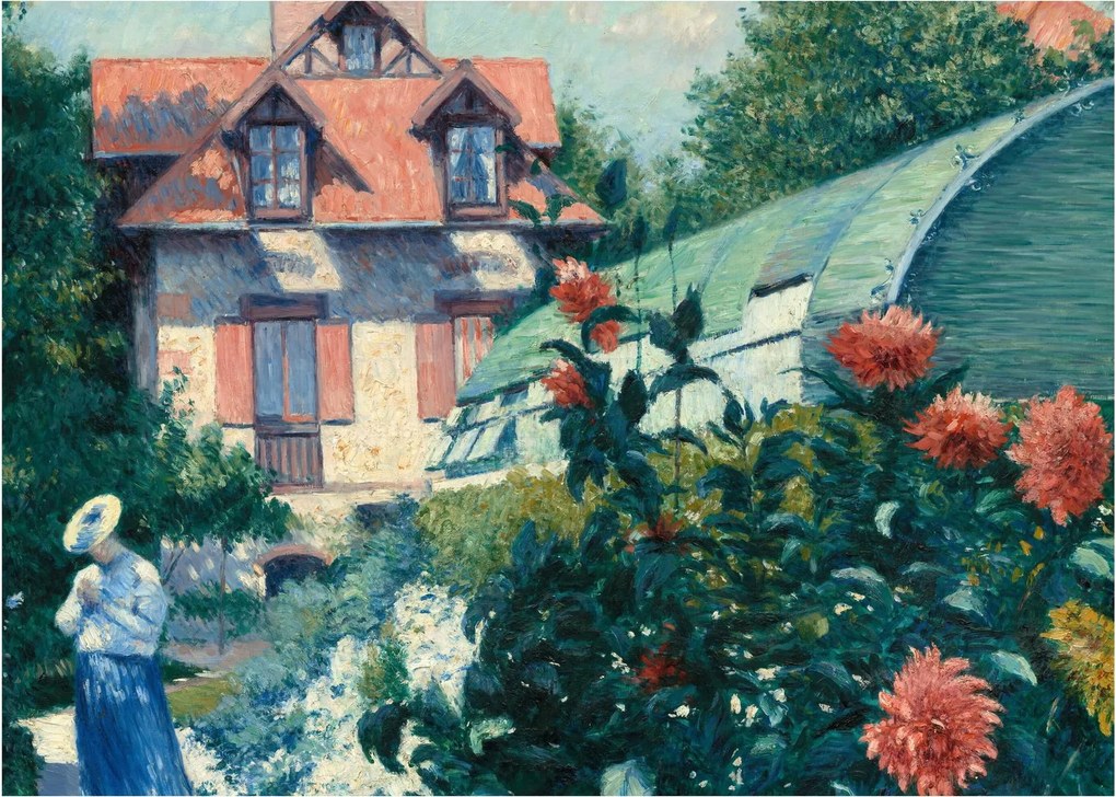 Tablou - Gustave Caillebotte, Dahlias, Garden at Petit Gennevilliers, reproducere (70x50 cm)