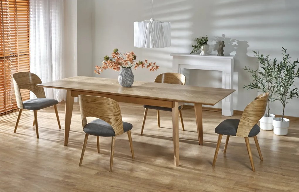 Masa extensibila Edmondo stejar natur/natur L160-240 cm