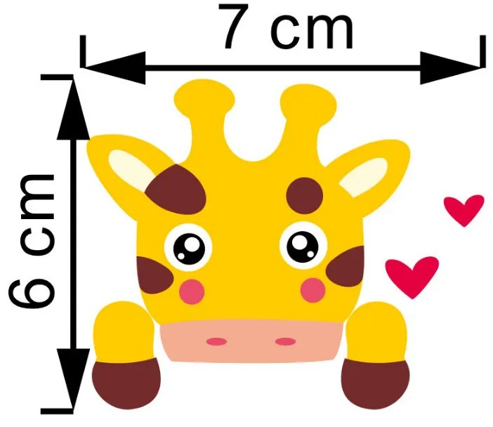 Autocolante pentru întrerupător "Girafă" 6x7 cm