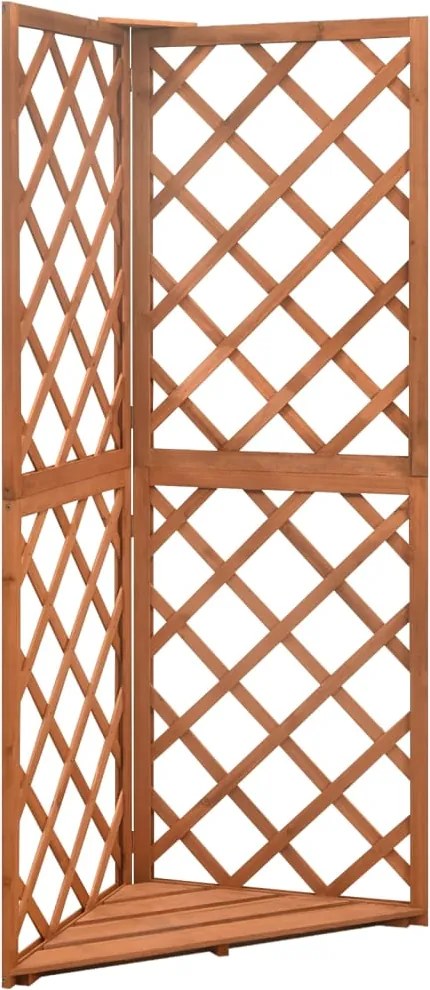 vidaXL Spalier de colț, 50x50x145 cm, lemn masiv brad