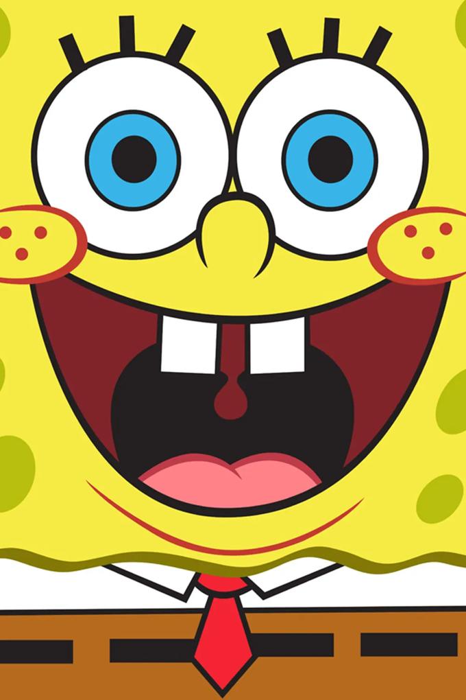 Prosop pentru copii Spongebob galben 30x50 cm