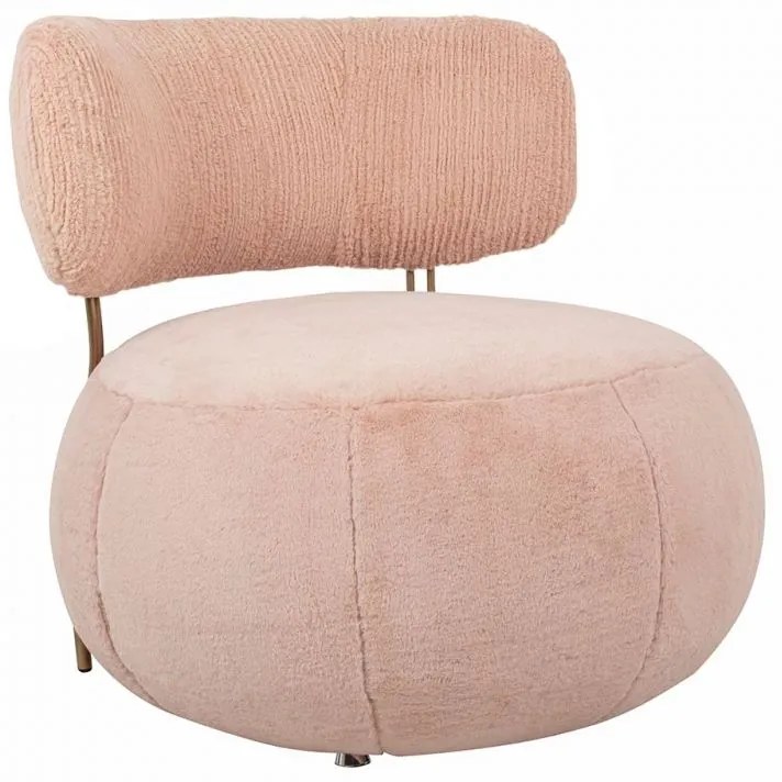 Fotoliu LOW TEDDY roz