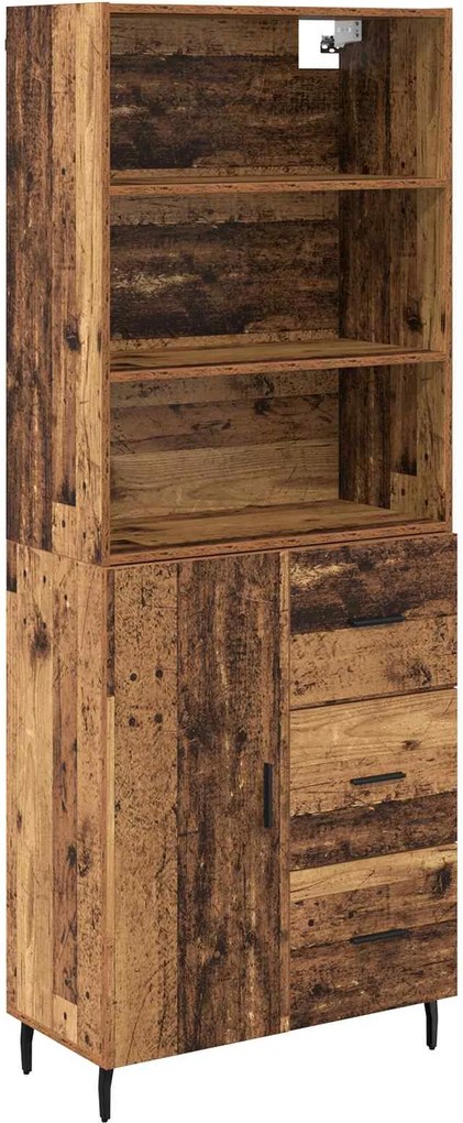 vidaXL Bufet cu sertar 2 pcs Lemn Vechi Lemn compozit