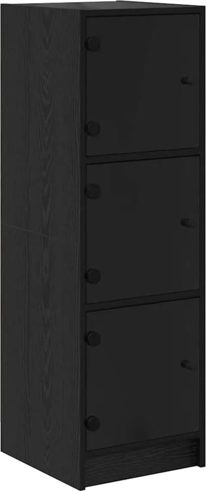 vidaXL Bufet Stejar Negru 35 x 37 x 109 cm Lemn compozit