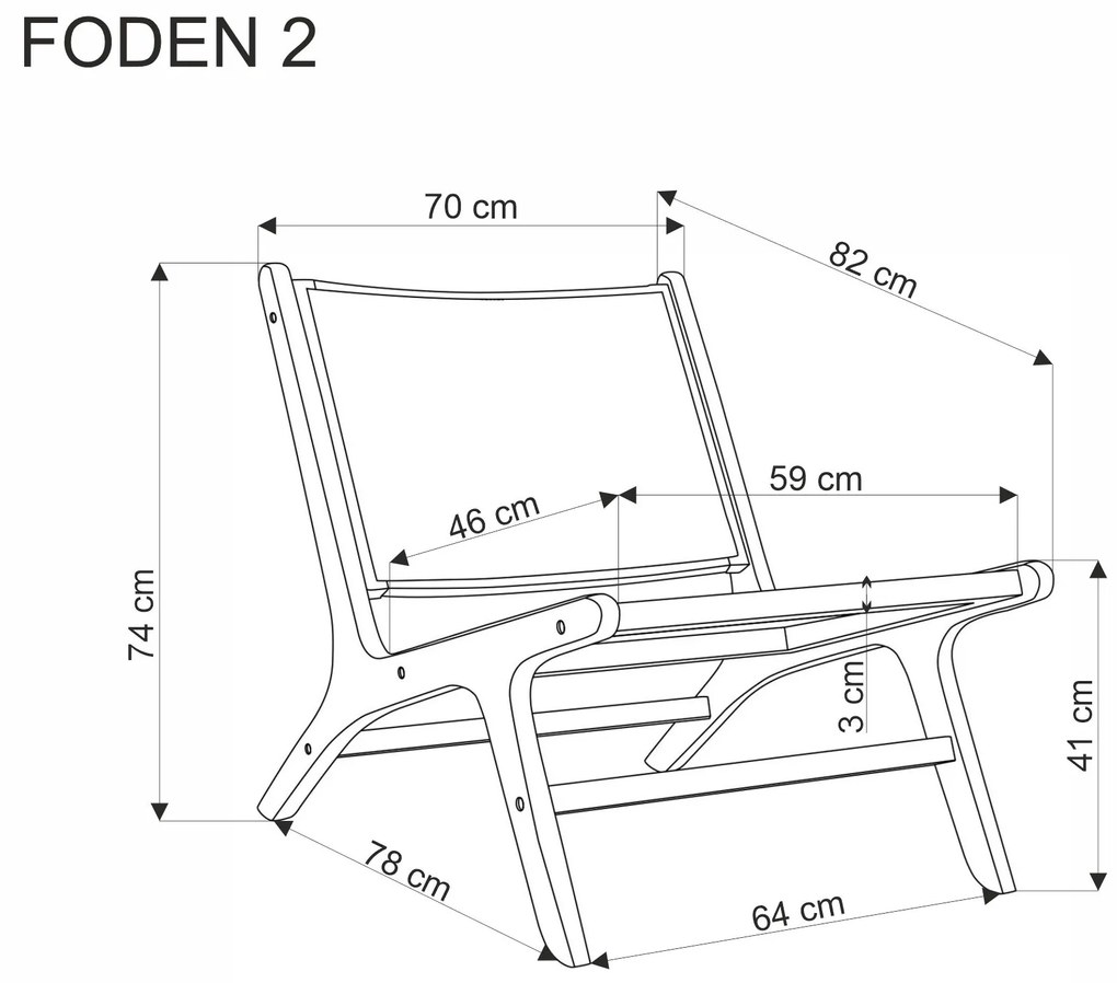 Scaun de gradina natural FODEN II