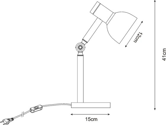 Lampă de masă Zuma Line T22004B-WH BALBO 1xE14/40W/230V alb