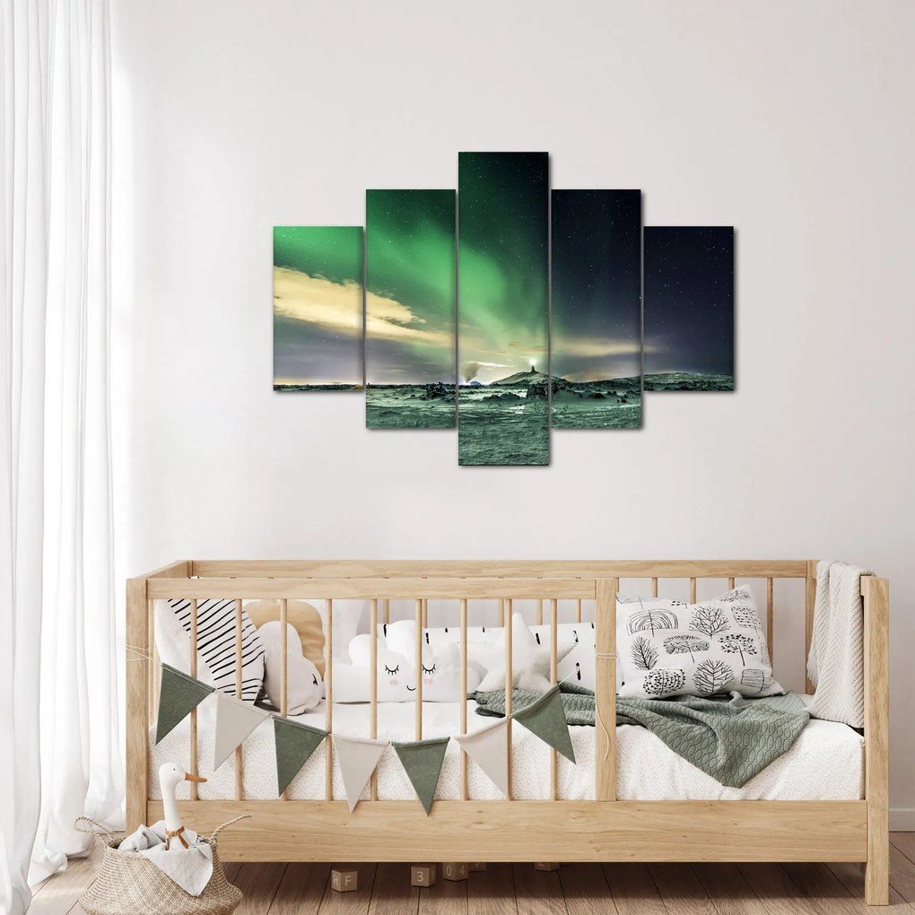 Tablou cu Aurora Borealis (150x105 cm)