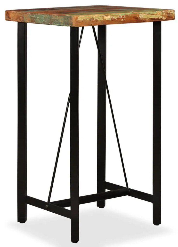 vidaXL Masă de bar, 60 x 60 x 107 cm, lemn masiv reciclat