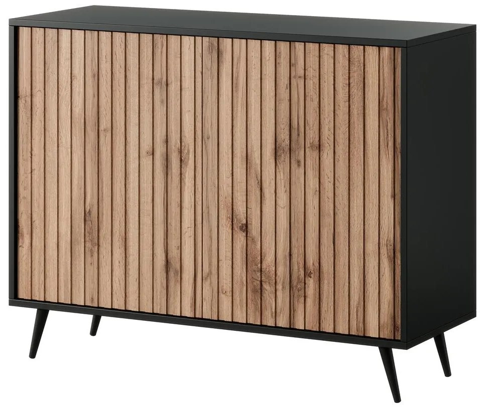 Dulap Biel B1 (negru + stejar wotan). 1098856