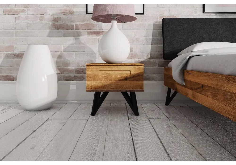 Noptieră din lemn de stejar Golo - The Beds