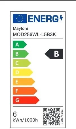 Aplica LED ambientala design minimalist Renaissance gri/alama