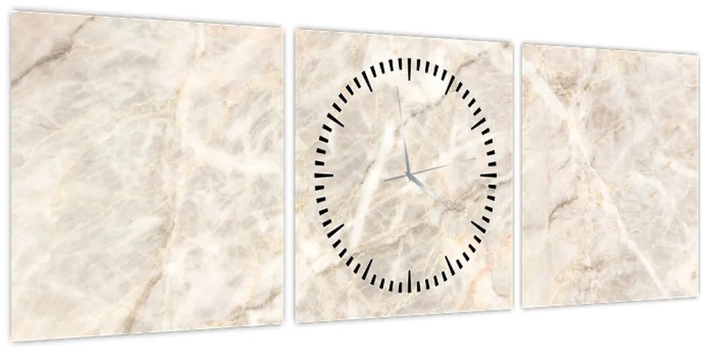 Tablou - Marmură (cu ceas) (90x30 cm)