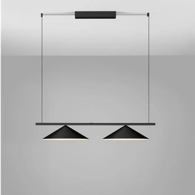 Lustra moderna suspendata LED Lui, negru