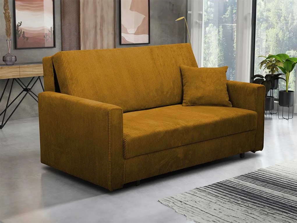 Canapea extensibilă Clovea Bis Premium III (muștar) (cu sp. depozitare). 1105443
