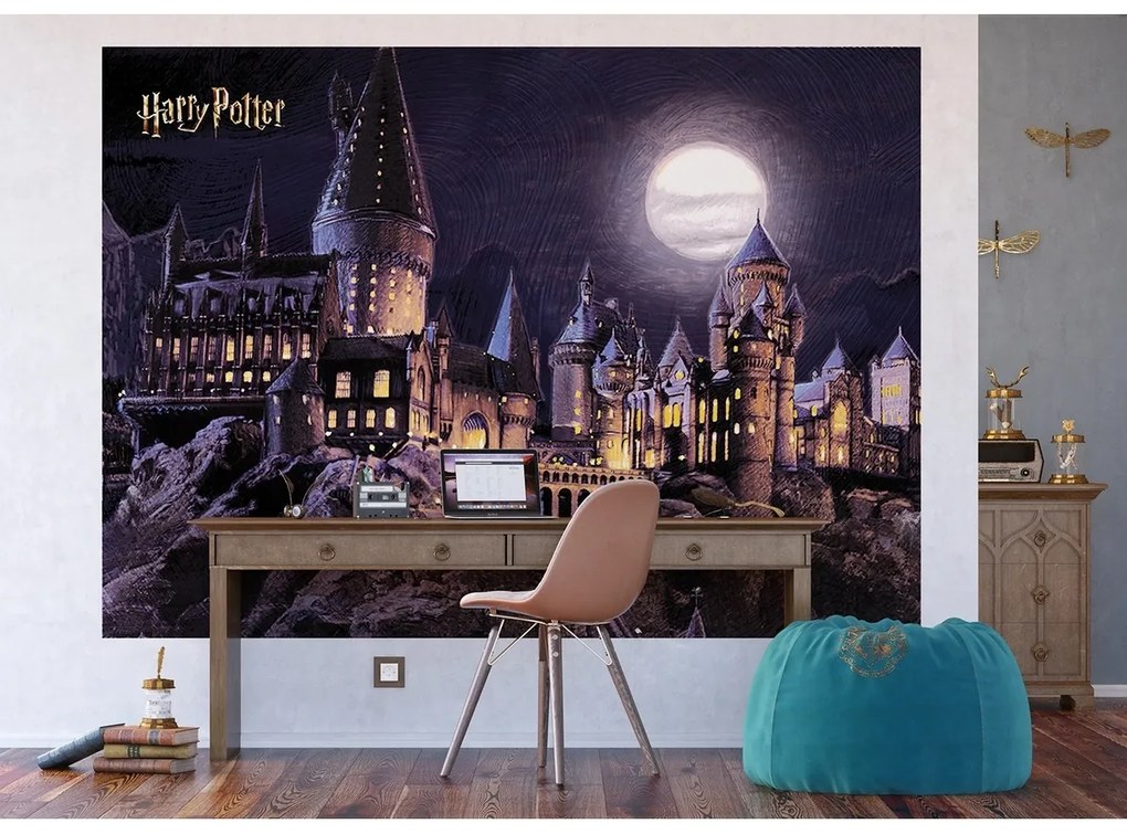Fototapetă pentru copii Harry Potter Hogwarts Moon252 x 182 cm, 4 părți