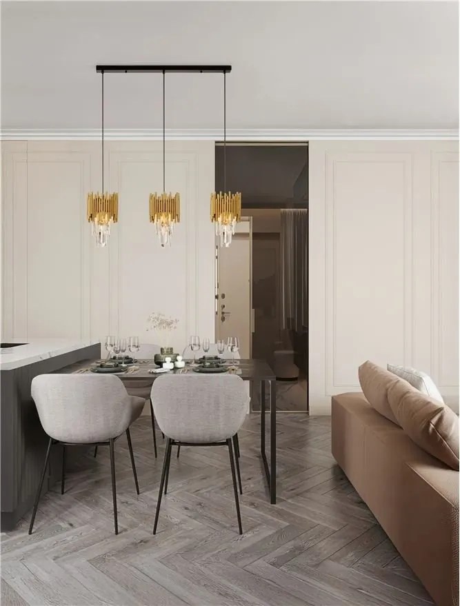 Lustra suspendata design elegant MAGNOLIA 3L aurie